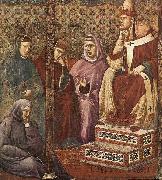 GIOTTO di Bondone St Francis Preaching before Honorius III painting